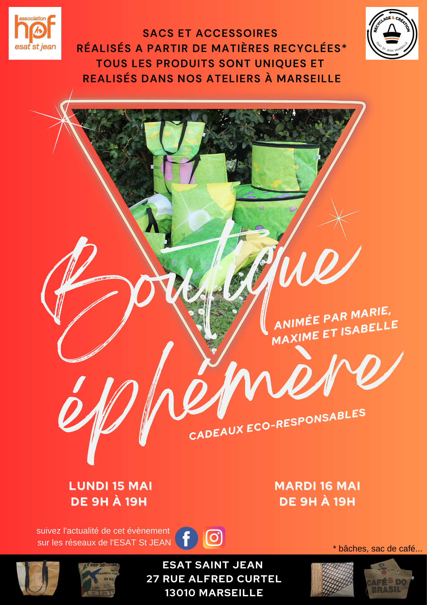 Boutique éphémère 15 et 16 mai