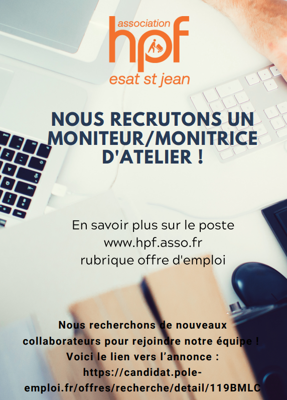 L'ESAT St JEAN recrute